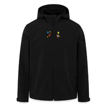 HAPPY BALLONS - Recycelte Männer Softshell-Jacke von Stanley/Stella - Schwarz - Vorne - AI Model Male 185 light (185cm)