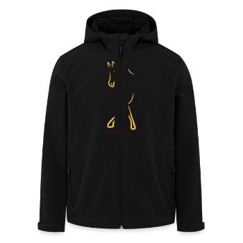 Dressage - Men’s Recycled Softshell Jacket by Stanley/Stella - black - Front - AI Model Male 185 light (185cm)
