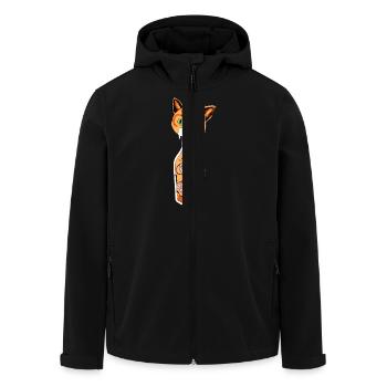 Katze in der Flasche - Men’s Recycled Softshell Jacket by Stanley/Stella - black - Front - AI Model Male 185 light (185cm)