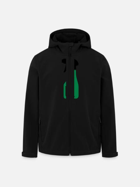 Sprühflasche - Recycelte Männer Softshell-Jacke von Stanley/Stella - Schwarz