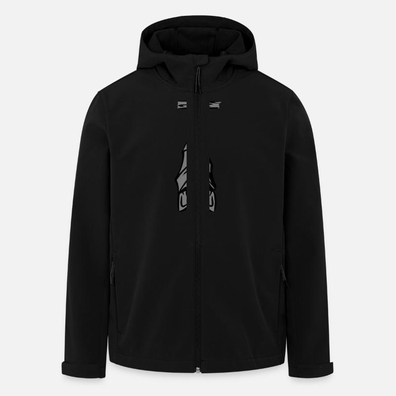 Fledermaus hängend - Recycelte Männer Softshell-Jacke von Stanley/Stella - Schwarz