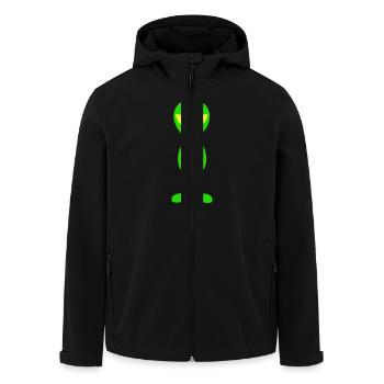 Alien - Recycelte Männer Softshell-Jacke von Stanley/Stella - Schwarz - Vorne - AI Model Male 185 light (185cm)