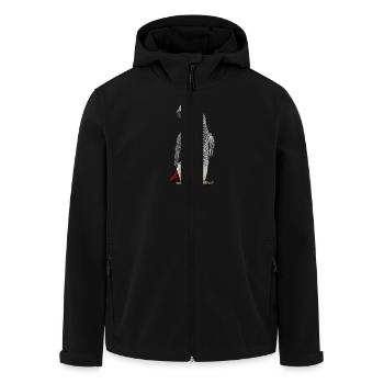 Perroquet gris d’Afrique - Veste softshell homme en polyester recyclé Stanley/Stella - noir - Devant - AI Model Male 185 light (185cm)