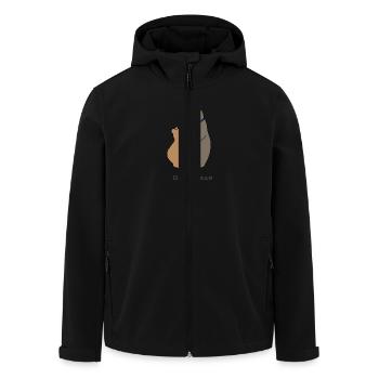 DaddyBear Hug - Men’s Recycled Softshell Jacket by Stanley/Stella - black - Front - AI Model Male 185 light (185cm)