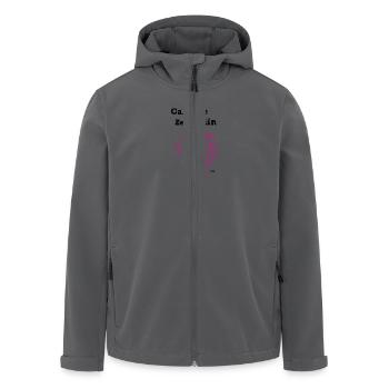 Call Me the Brain - by #MEOW. - Men’s Recycled Softshell Jacket by Stanley/Stella - black - Front - AI Model Male 185 light (185cm)