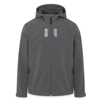 pride month demon - Men’s Recycled Softshell Jacket by Stanley/Stella - black - Front - AI Model Male 185 light (185cm)