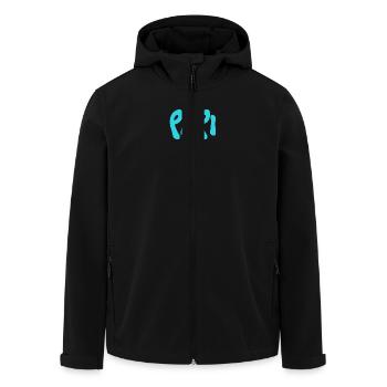 PAPY. FÊTE DES PÈRES. BONNE FÊTE PAPY. JE T'AIME. - Veste softshell homme en polyester recyclé Stanley/Stella - noir - Devant - AI Model Male 185 light (185cm)