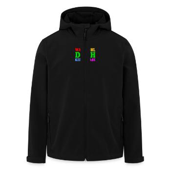 war wohl doch keine phase - Recycelte Männer Softshell-Jacke von Stanley/Stella - Schwarz - Vorne - AI Model Male 185 light (185cm)