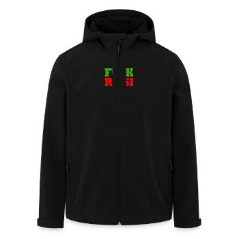 Fuck raisi - Recycelte Männer Softshell-Jacke von Stanley/Stella - Schwarz - Vorne - AI Model Male 185 light (185cm)