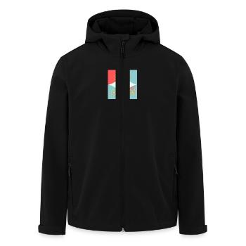 BIRTHDAY,HAPPY BIRTHDAY,HAPPY BIRTHDAY - Men’s Recycled Softshell Jacket by Stanley/Stella - black - Front - AI Model Male 185 light (185cm)