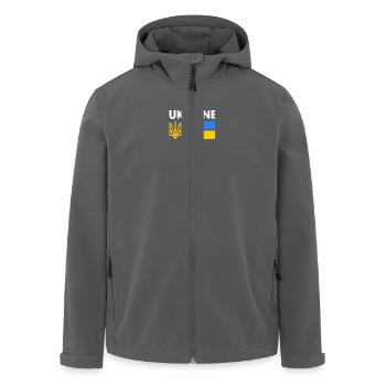 Ukraine - Recycelte Männer Softshell-Jacke von Stanley/Stella - Anthrazit - Vorne - AI Model Male 185 light (185cm)