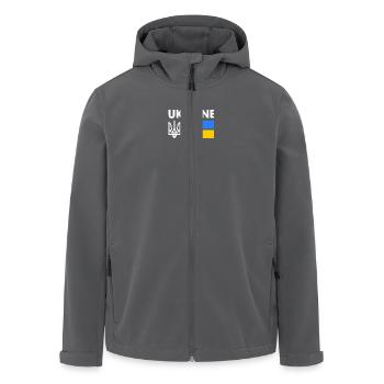 Ukraine - Recycelte Männer Softshell-Jacke von Stanley/Stella - Anthrazit - Vorne - AI Model Male 185 light (185cm)