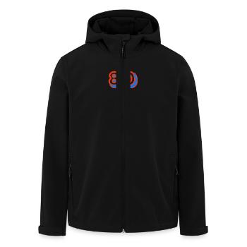 80. 80 YEARS. 80th ANNIVERSARY. 80TH BIRTHDAY. - Men’s Recycled Softshell Jacket by Stanley/Stella - black - Front - AI Model Male 185 light (185cm)