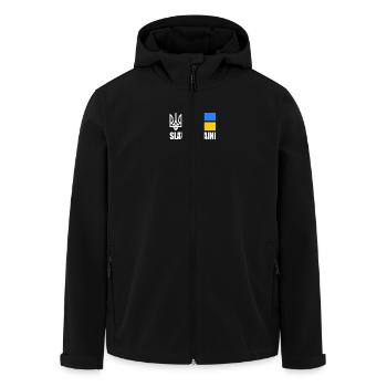 Ukraine flag - Men’s Recycled Softshell Jacket by Stanley/Stella - black - Front - AI Model Male 185 light (185cm)