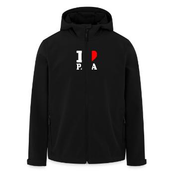 I love papa - Recycelte Männer Softshell-Jacke von Stanley/Stella - Schwarz - Vorne - AI Model Male 185 light (185cm)
