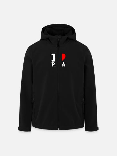 I love papa - Recycelte Männer Softshell-Jacke von Stanley/Stella - Schwarz