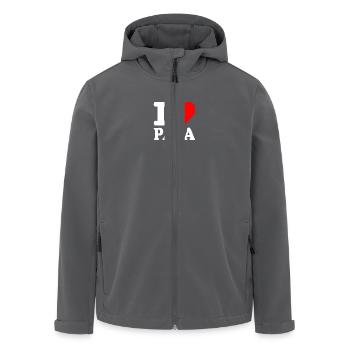 I love papa - Veste softshell homme en polyester recyclé Stanley/Stella - charbon - Devant - AI Model Male 185 light (185cm)