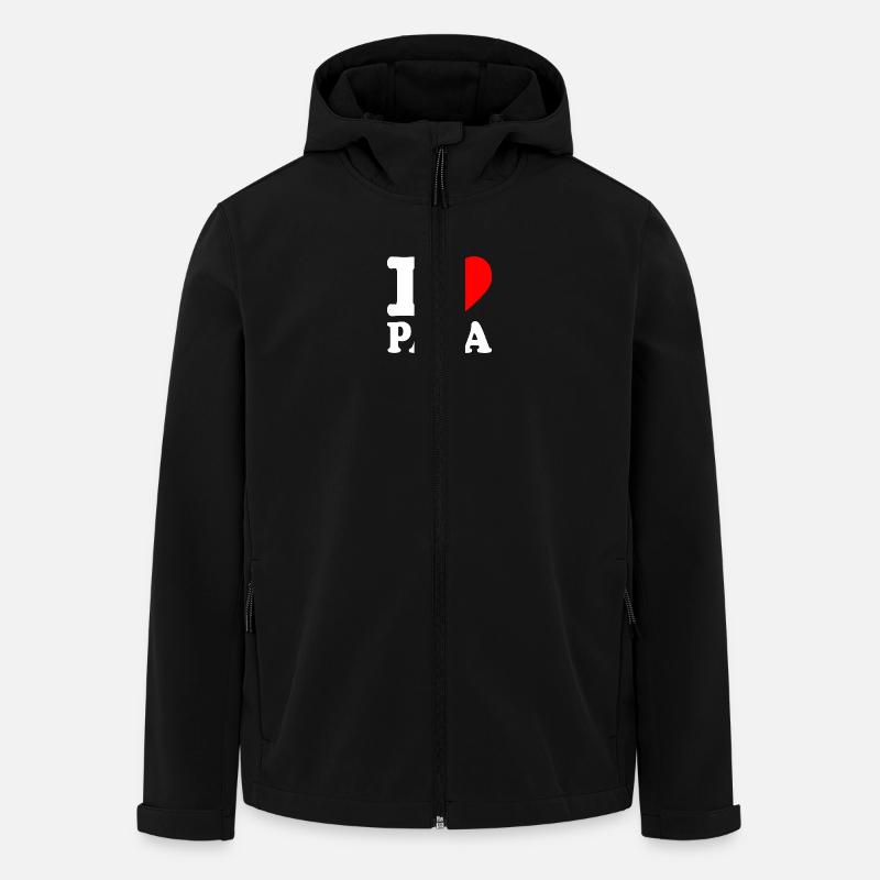 I love papa - Men’s Recycled Softshell Jacket by Stanley/Stella - black