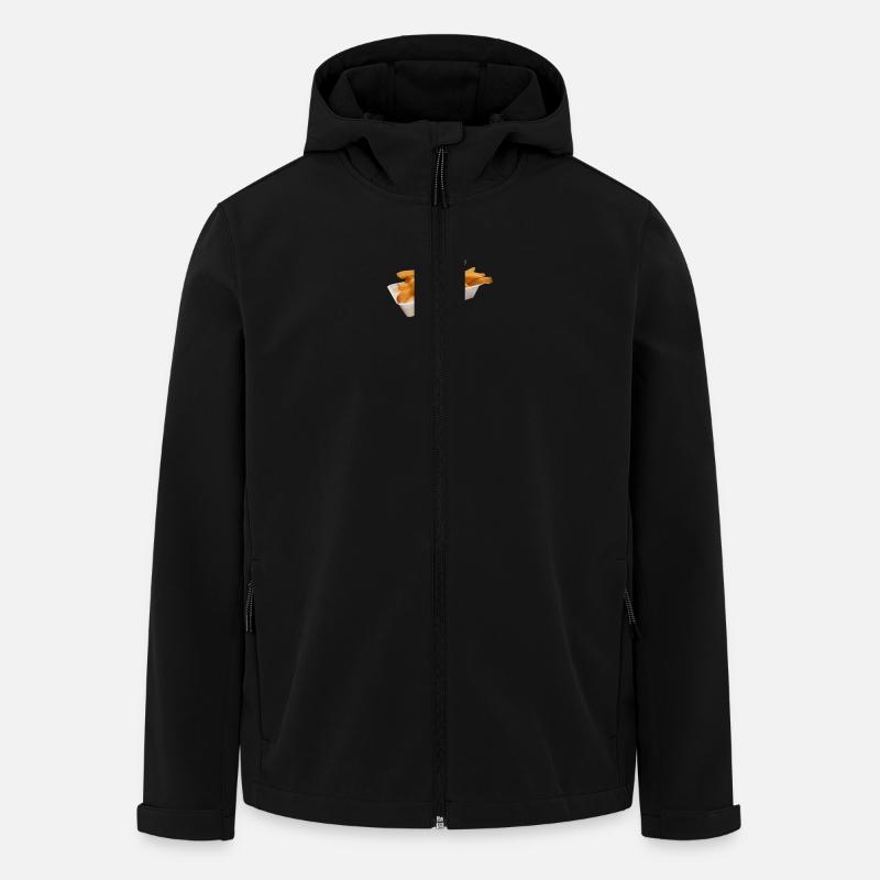 Pommes Zeug - Recycelte Männer Softshell-Jacke von Stanley/Stella - Schwarz