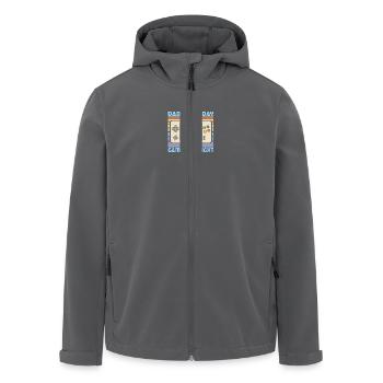 Papa bei Tag Gamer bei Nacht, lustiger Gamer Papa - Recycelte Männer Softshell-Jacke von Stanley/Stella - Schwarz - Vorne - AI Model Male 185 light (185cm)