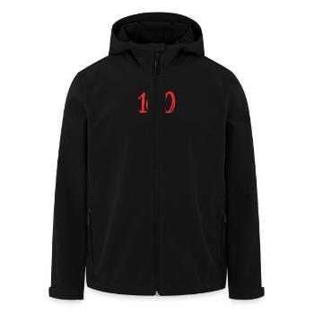 100. 100 JAHRE. 100-JÄHRIGES JUBILÄUM. 100. GEBURTSTAG - Recycelte Männer Softshell-Jacke von Stanley/Stella - Schwarz - Vorne - AI Model Male 185 light (185cm)