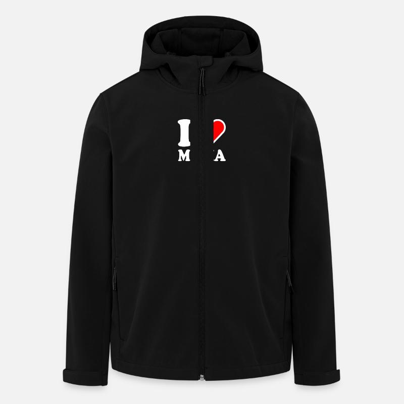 I love mama - Recycelte Männer Softshell-Jacke von Stanley/Stella - Schwarz