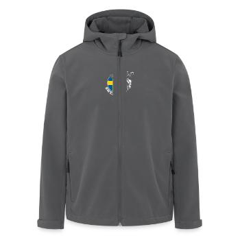 SWEDEN Elch Schweden Tier Wildnis Wilsigns - Recycelte Männer Softshell-Jacke von Stanley/Stella - Schwarz - Vorne - AI Model Male 185 light (185cm)