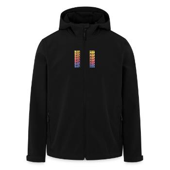 Birthday Girl - Groovy Retro Vintage Birthday - Men’s Recycled Softshell Jacket by Stanley/Stella - black - Front - AI Model Male 185 light (185cm)