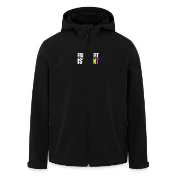 Frankfurt ist bunt - Recycelte Männer Softshell-Jacke von Stanley/Stella - Schwarz - Vorne - AI Model Male 185 light (185cm)