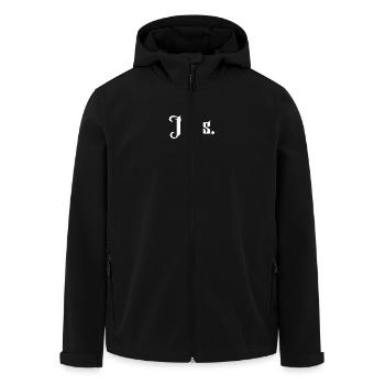 Mrs. Matching Paar Verlobung Hochzeit Flitterwochen - Recycelte Männer Softshell-Jacke von Stanley/Stella - Schwarz - Vorne - AI Model Male 185 light (185cm)