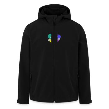 JAHRESTAG. ALLES GUTE ZUM GEBURTSTAG. ALLES GUTE ZUM GEBURTSTAG. - Recycelte Männer Softshell-Jacke von Stanley/Stella - Schwarz - Vorne - AI Model Male 185 light (185cm)