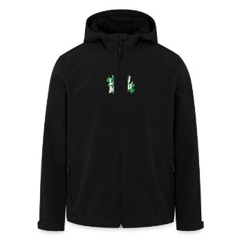 St. Patrick's Day Geschenk Shamrock Irische Frauen - Recycelte Männer Softshell-Jacke von Stanley/Stella - Schwarz - Vorne - AI Model Male 185 light (185cm)