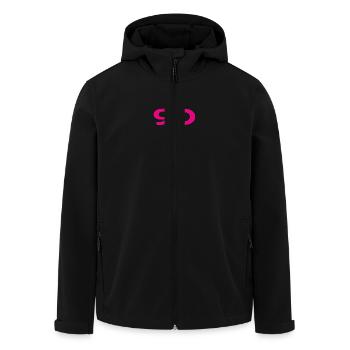 90. 90 JAHRE. 90-JÄHRIGES JUBILÄUM. 90-JÄHRIGES JUBILÄUM. - Recycelte Männer Softshell-Jacke von Stanley/Stella - Schwarz - Vorne - AI Model Male 185 light (185cm)