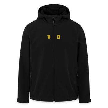100. 100 JAHRE. 100-JÄHRIGES JUBILÄUM. 100. GEBURTSTAG - Recycelte Männer Softshell-Jacke von Stanley/Stella - Schwarz - Vorne - AI Model Male 185 light (185cm)