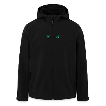 I LOVE. I LOVE YOU. MAMAN. FÊTE DES MÈRES. - Veste softshell homme en polyester recyclé Stanley/Stella - noir - Devant - AI Model Male 185 light (185cm)