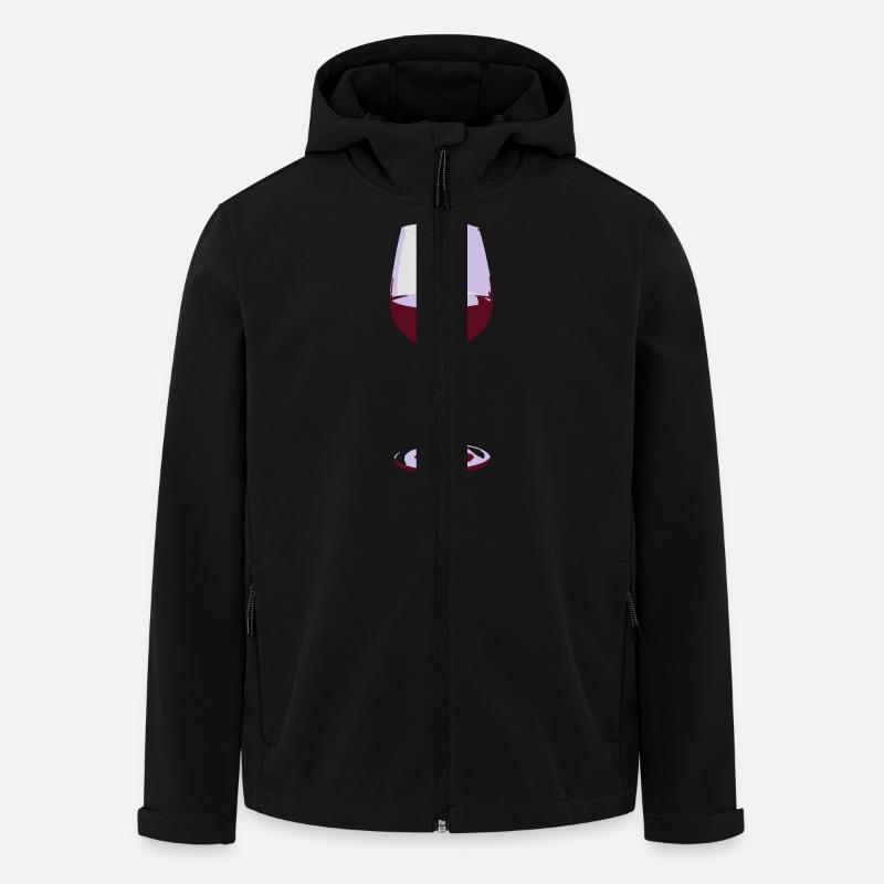 glass of wine - Recycelte Männer Softshell-Jacke von Stanley/Stella - Schwarz