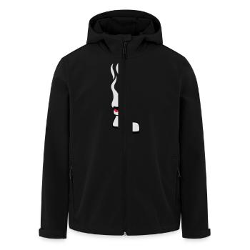 Burned Feet - Men’s Recycled Softshell Jacket by Stanley/Stella - black - Front - AI Model Male 185 light (185cm)