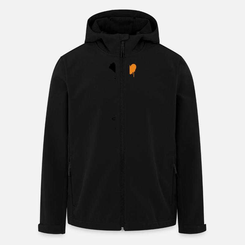 airbrushherz_2f - Recycelte Männer Softshell-Jacke von Stanley/Stella - Schwarz