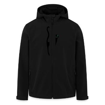 Retro Kittenish Cat by Patjila - Men’s Recycled Softshell Jacket by Stanley/Stella - black - Front - AI Model Male 185 light (185cm)