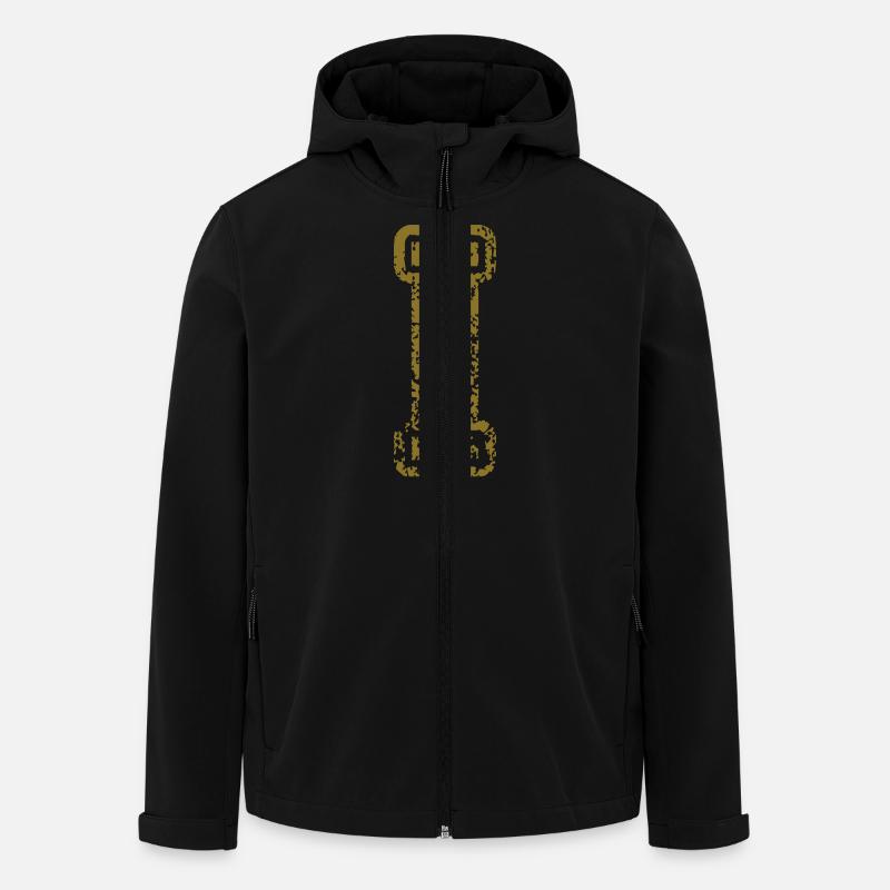 I - Buchstabe - Recycelte Männer Softshell-Jacke von Stanley/Stella - Schwarz