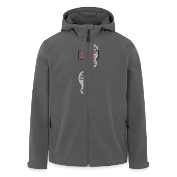running addicted - Recycelte Männer Softshell-Jacke von Stanley/Stella - Schwarz - Vorne - AI Model Male 185 light (185cm)