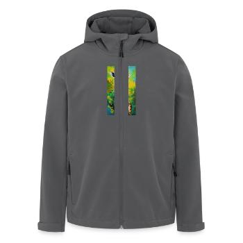 Girafe Peinture Peinture Art bande dessinée - Veste softshell homme en polyester recyclé Stanley/Stella - noir - Devant - AI Model Male 185 light (185cm)