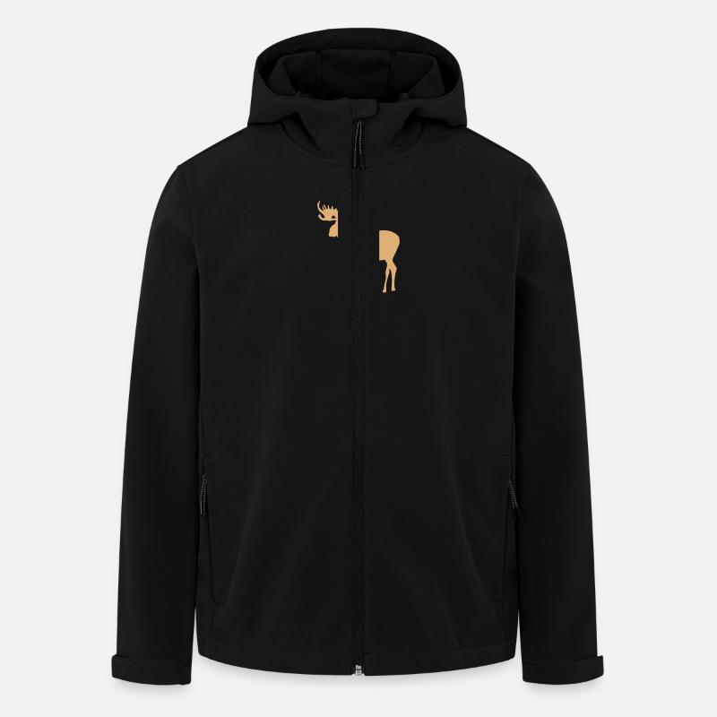 Elch - Moose - Elk - Recycelte Männer Softshell-Jacke von Stanley/Stella - Schwarz