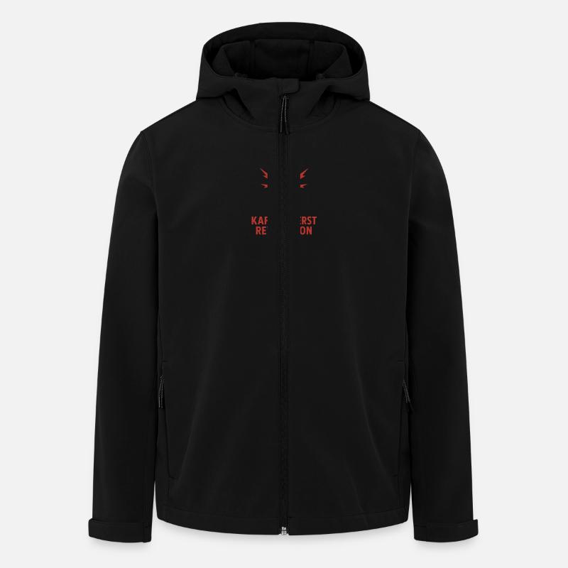 Kaffee zuerst, Revolution später. - Recycelte Männer Softshell-Jacke von Stanley/Stella - Schwarz