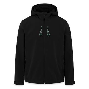 Small steps lead to big goals - Recycelte Männer Softshell-Jacke von Stanley/Stella - Schwarz - Vorne - AI Model Male 185 light (185cm)