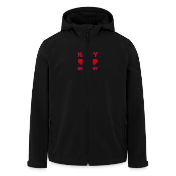 HAPPY BIRTHDAY - Veste softshell homme en polyester recyclé Stanley/Stella - noir - Devant - AI Model Male 185 light (185cm)