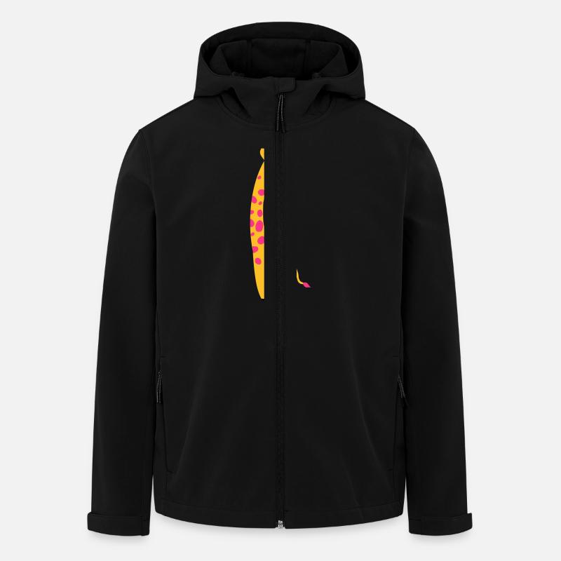 cute giraffe - Men’s Recycled Softshell Jacket by Stanley/Stella - black