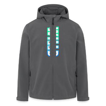 wILLd – Neon Style and Strong Will - Men’s Recycled Softshell Jacket by Stanley/Stella - black - Front - AI Model Male 185 light (185cm)