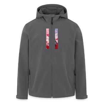 Bâton amour Paris - Veste softshell homme en polyester recyclé Stanley/Stella - noir - Devant - AI Model Male 185 light (185cm)