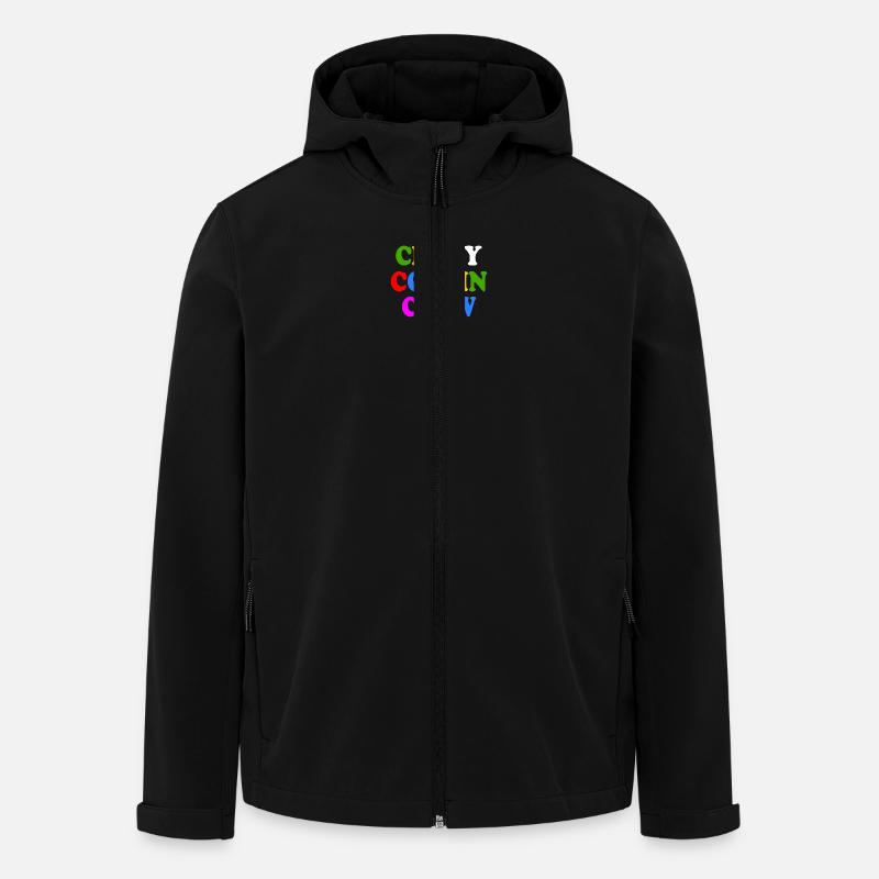Crazy cousin crew - Veste softshell homme en polyester recyclé Stanley/Stella - noir